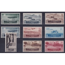 ITALIA 1934 Yv AEREO 69/77 SERIE COMPLETA DE ESTAMPILLAS NUEVAS MINT 150 €